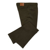 Dark Green James Cotton Twill Jeans