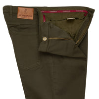 Dark Green James Cotton Twill Jeans