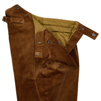 Brown Corduory Fish Tail Trousers