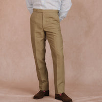 Khaki Lisburn Linen Trousers