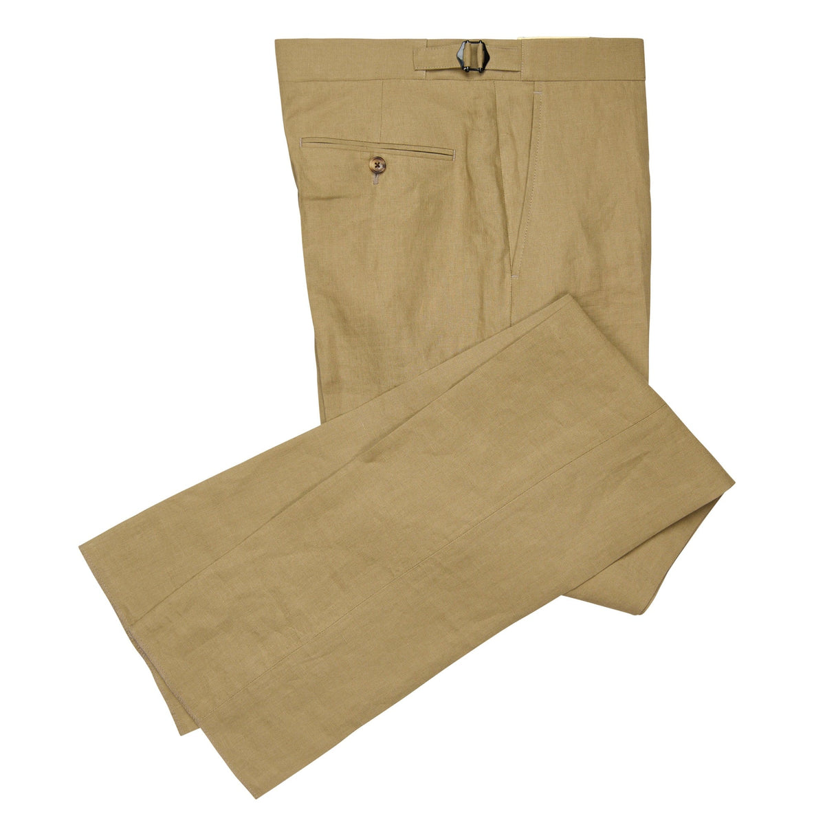 Khaki Lisburn Linen Trousers