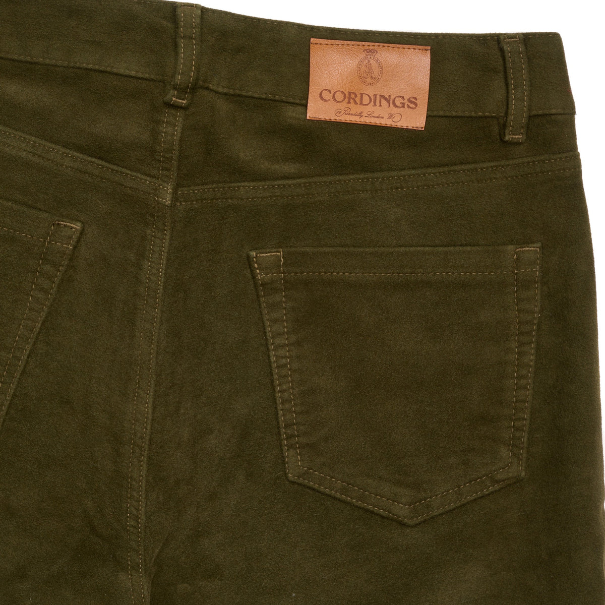 Olive Green Hebden Moleskin Jeans