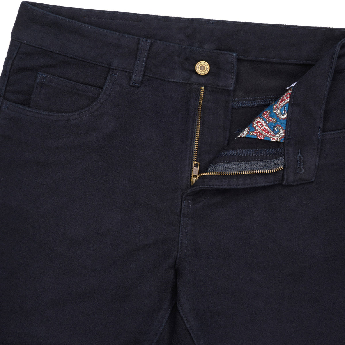 Navy Hebden Moleskin Jeans