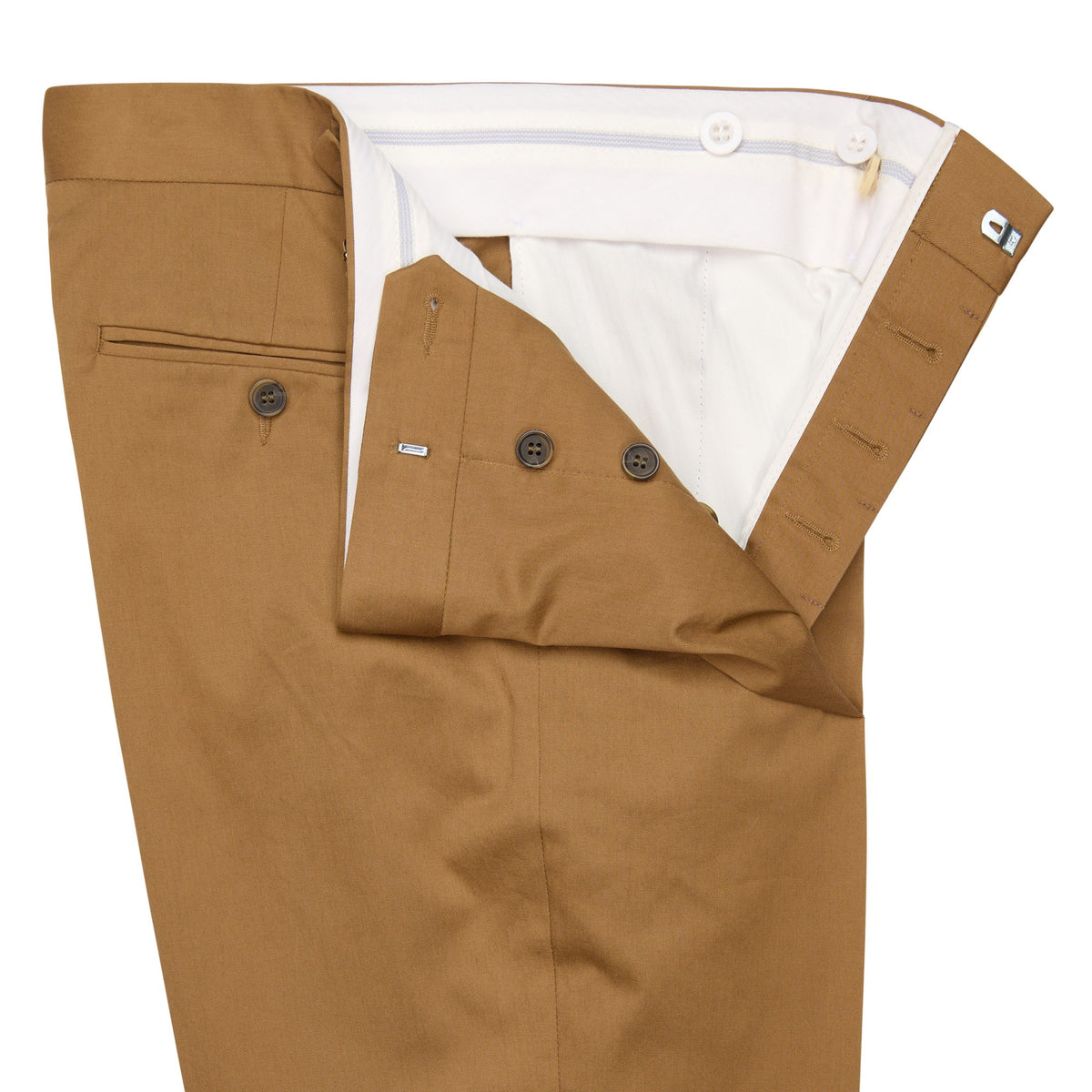 Dark Khaki Thomas Gabardine Suit Trousers