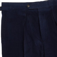 Navy Bingley Wool Corduroy Trousers