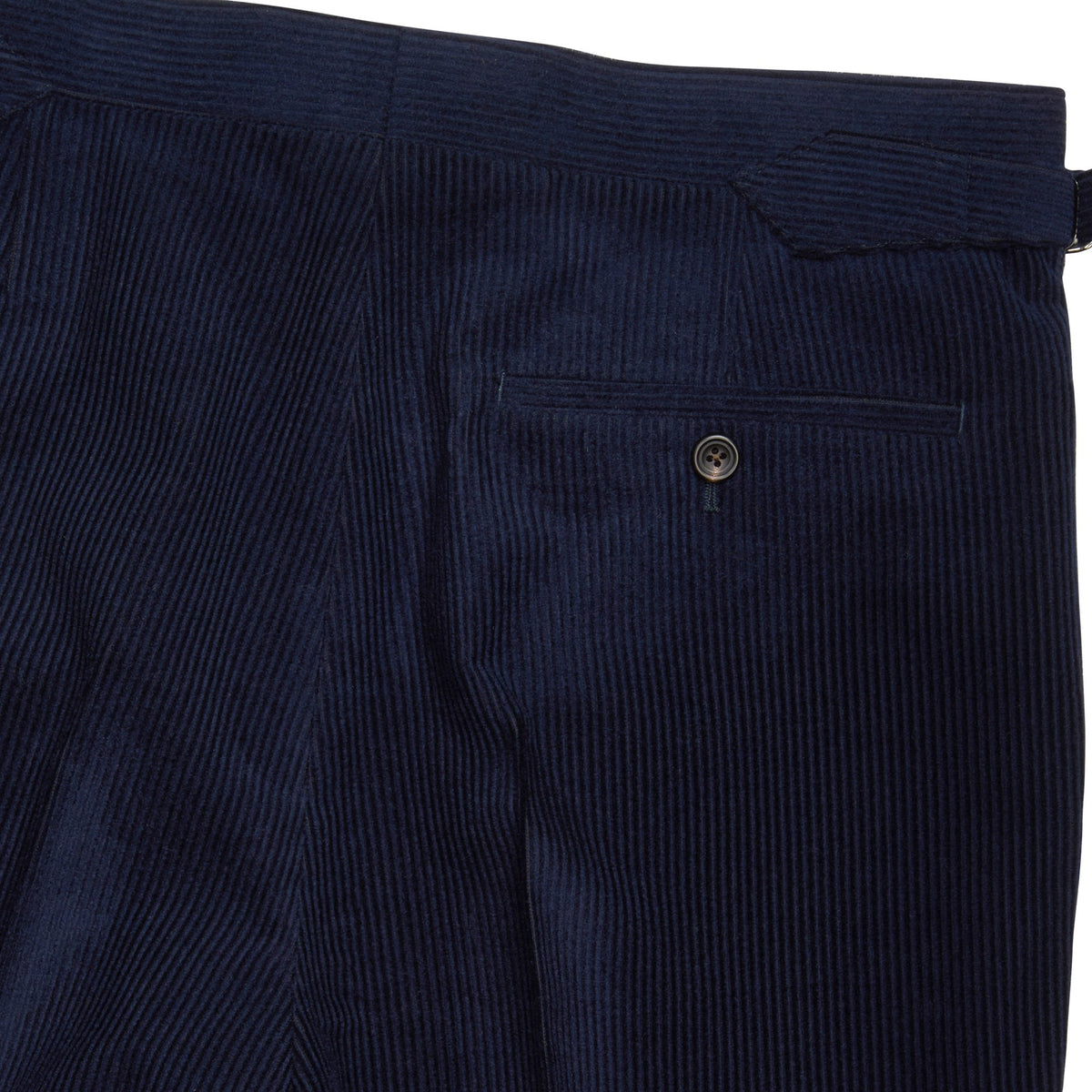 Navy Bingley Wool Corduroy Trousers
