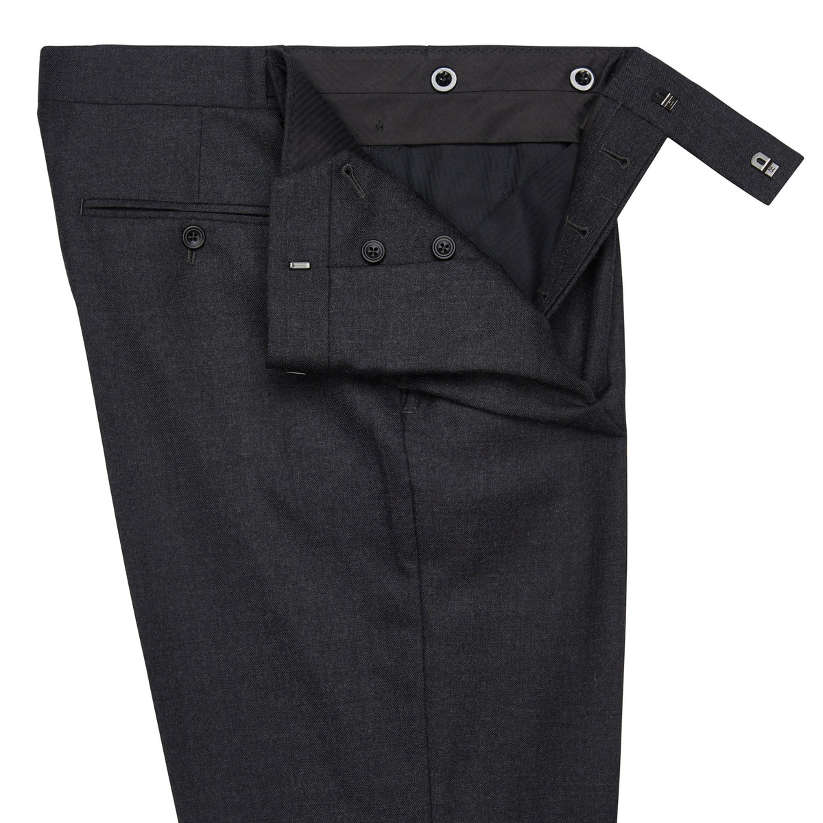 Dark Grey 11oz Twill Suit Trousers