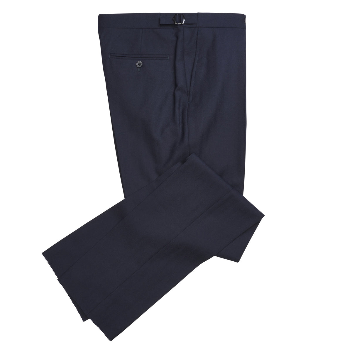 Navy 11oz Herringbone Suit Trousers