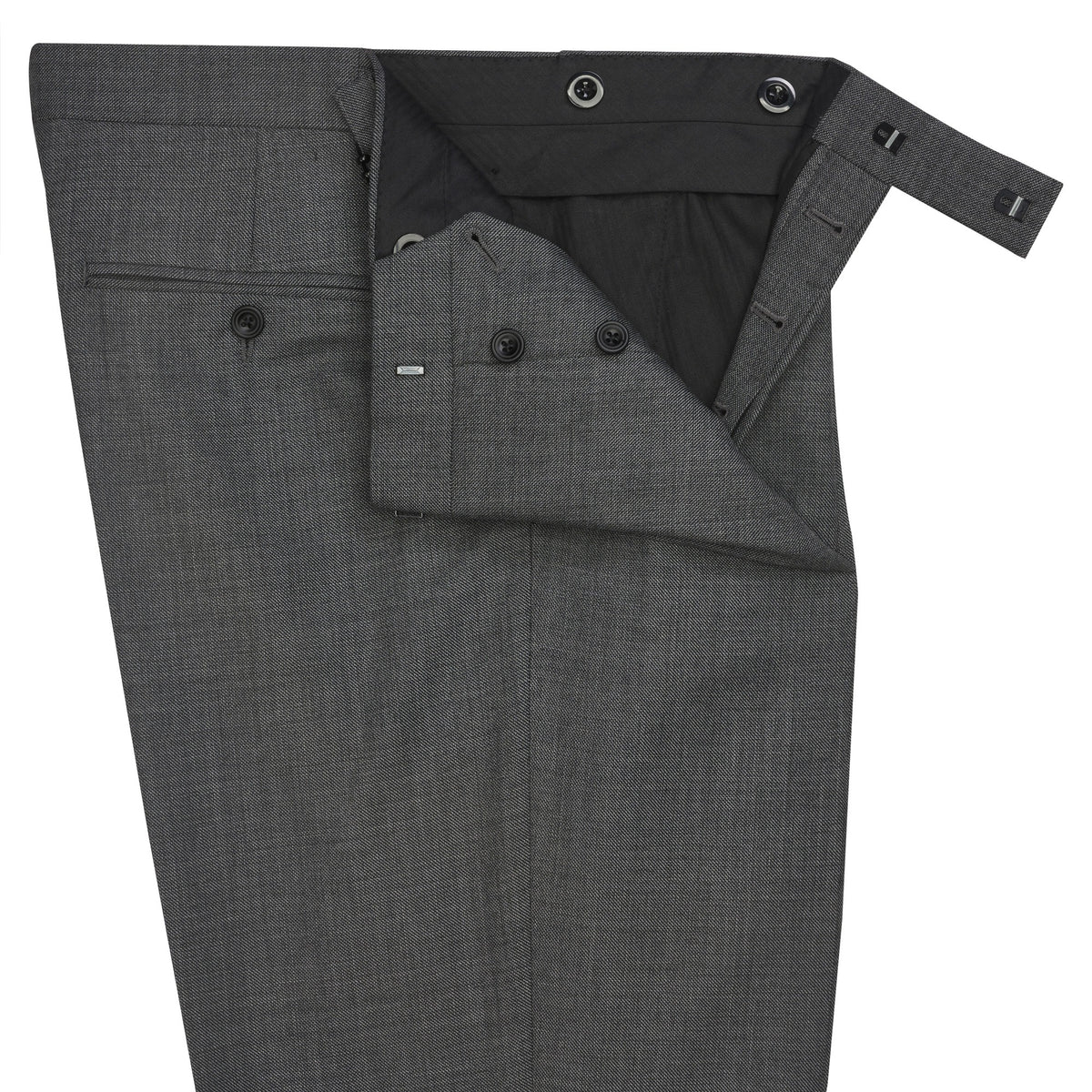 Charcoal 10oz Sharskin Suit Trousers