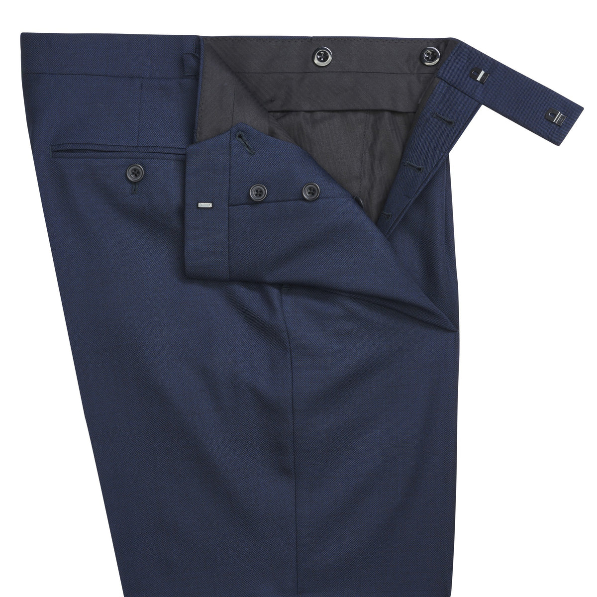 Navy 10oz Sharskin Suit Trousers
