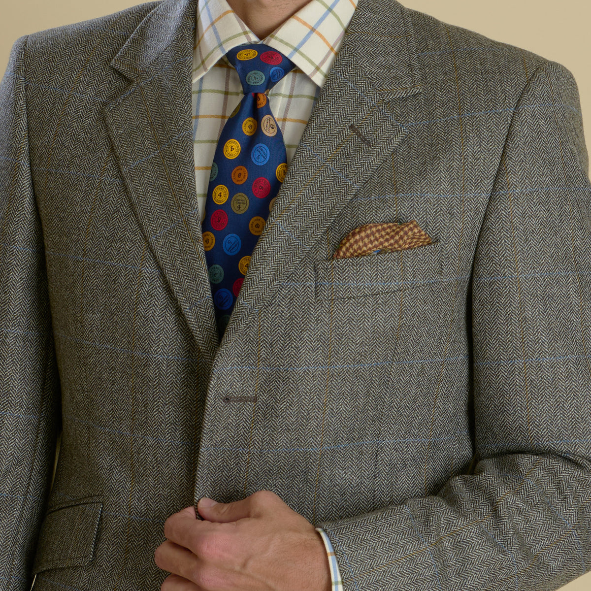 Wine Duck Houndstooth Wool Hank