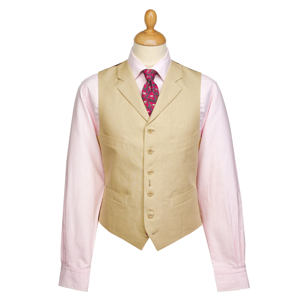 Sand Banbridge Linen Waistcoat