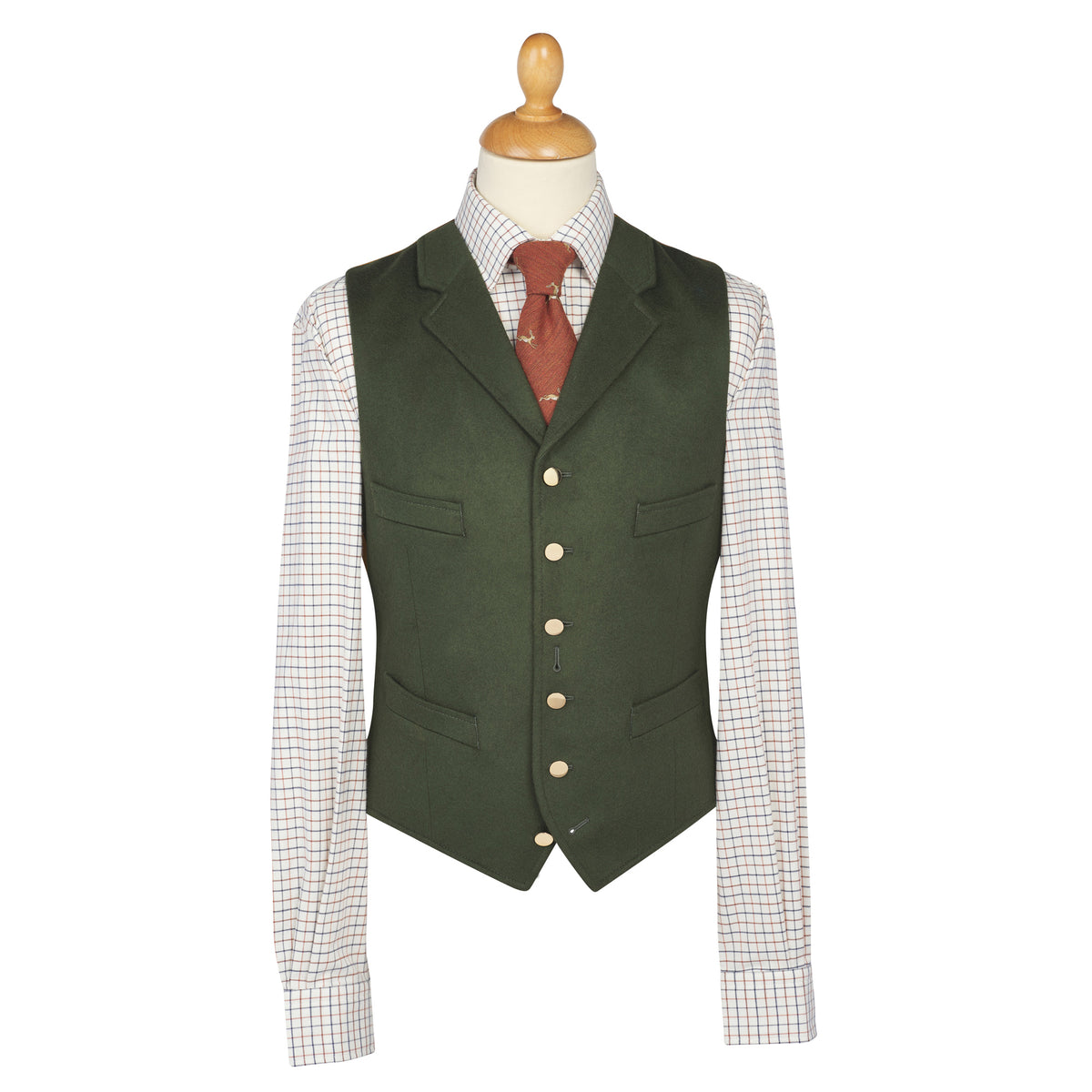 Green Olive Royal Doeskin Waistcoat