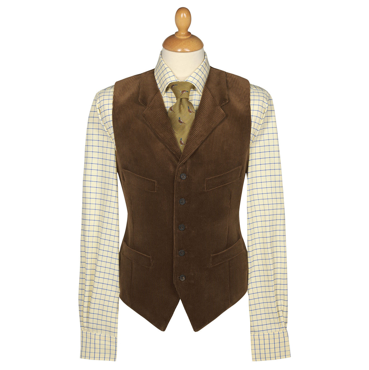 Chestnut York Corduroy Waistcoat