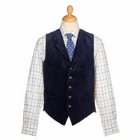 Navy York Corduroy Waistcoat