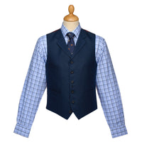 Navy Lisburn Linen Waistcoat