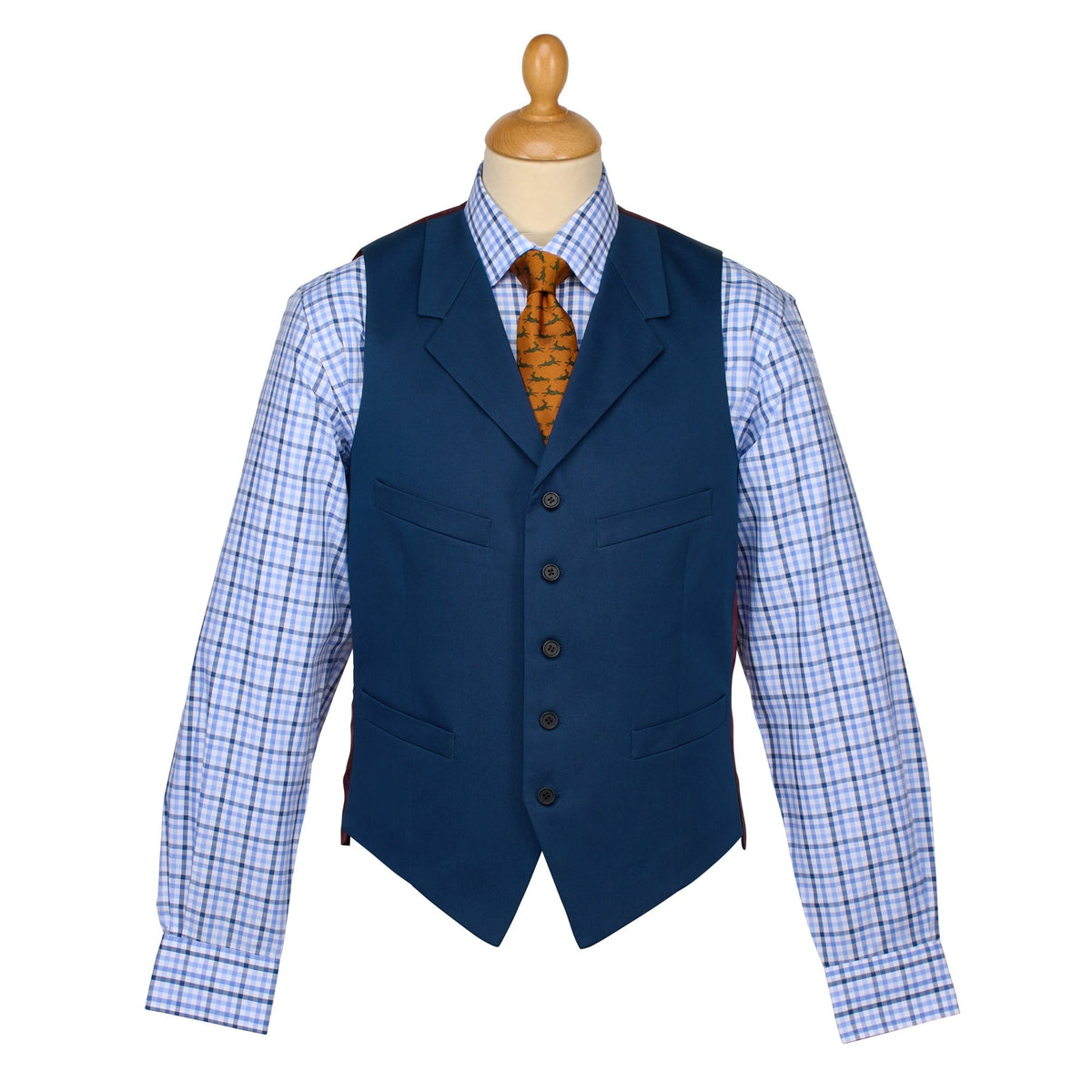 Navy Thomas Gabardine Waistcoat