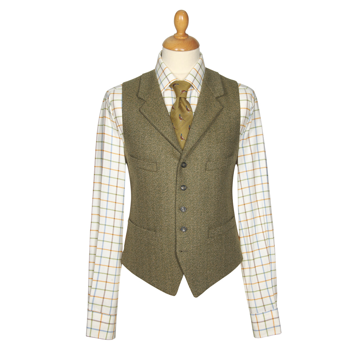 Firley Herringbone Collared Waistcoat