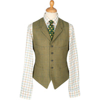 House Check Tweed Collared Waistcoat