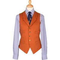 Orange Rust Collared Doeskin Waistcoat