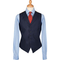 Navy Linen Waistcoat