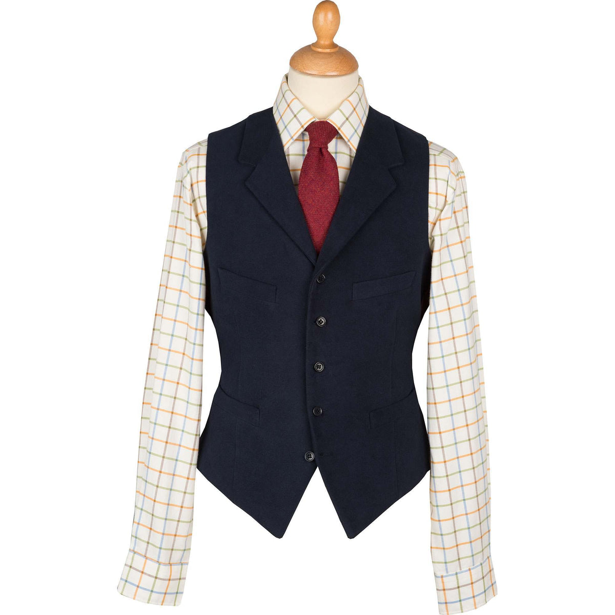 Navy Earl Moleskin Waistcoat