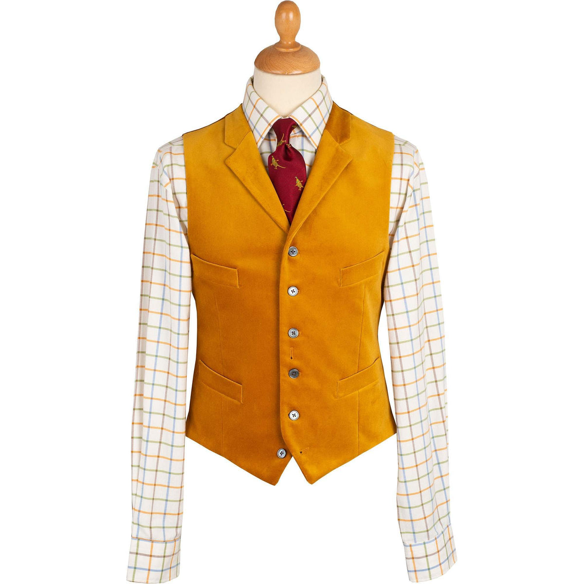 Gold Collared Velvet Waistcoat