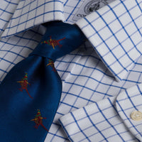 White Blue Check Brushed Oxford Shirt